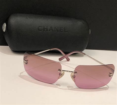 chanel pink 4002 rimless cc aviators|CHANEL Frameless Sunglasses 4002 Pink .